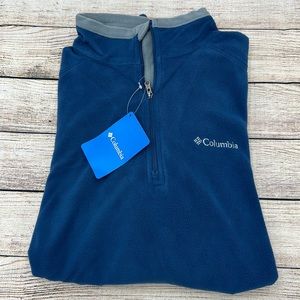 Columbia Pine Ridge Half-Zip Fleece Navy and Grey Fleece Men’s Size M